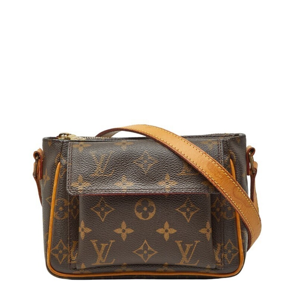 Louis Vuitton Monogram Vivacite Crossbody Bag Brown Leather